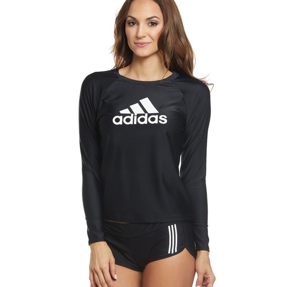 adidas Other - Adidas | Logo Long Sleeve Swim Top